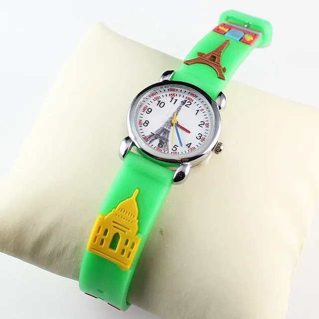 2018 New 3D Silicon Cartoon Character Kids Watch For Boys Girls Quartz Wrist Watches Children Love Nice 5 Colors
