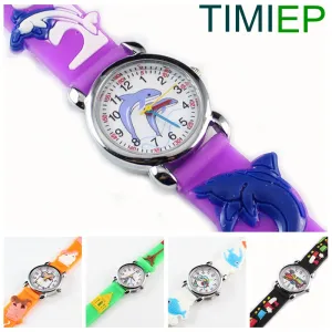 2018 New 3D Silicon Cartoon Character Kids Watch For Boys Girls Quartz Wrist Watches Children Love Nice 5 Colors
