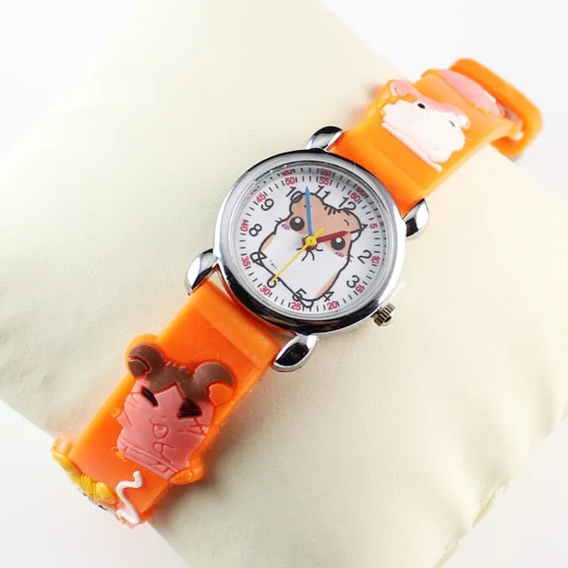2018 New 3D Silicon Cartoon Character Kids Watch For Boys Girls Quartz Wrist Watches Children Love Nice 5 Colors