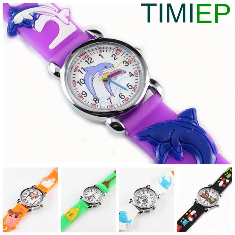 2018 New 3D Silicon Cartoon Character Kids Watch For Boys Girls Quartz Wrist Watches Children Love Nice 5 Colors