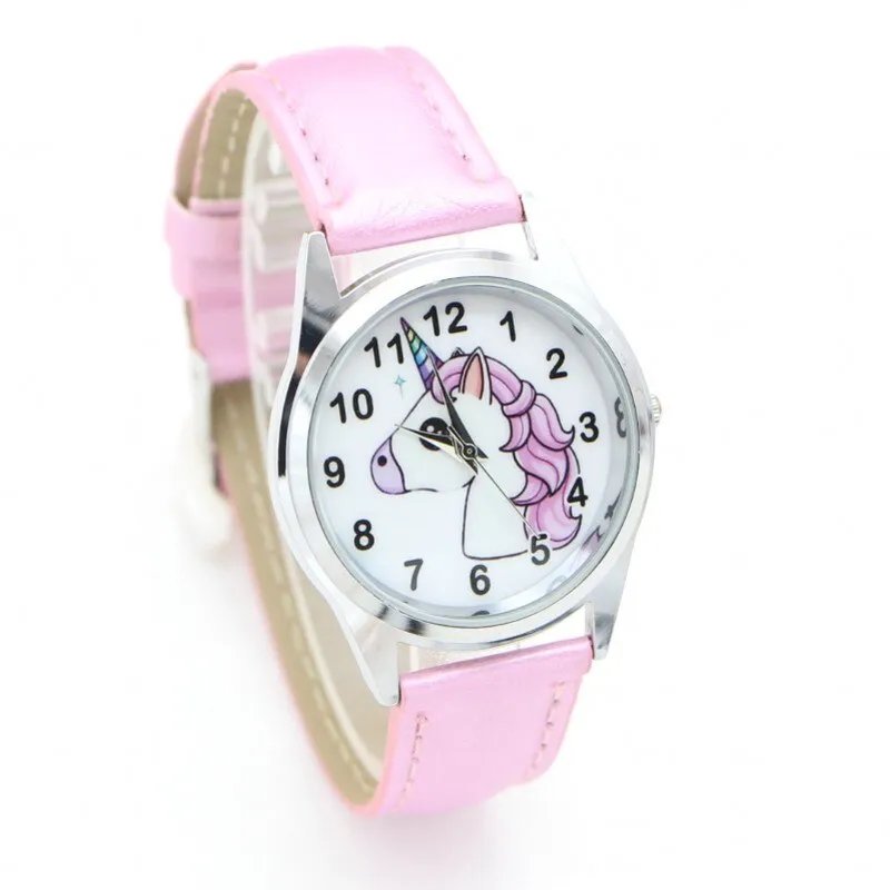 2018 New unicorn desgin kids cartoon Fashion Watches Quartz childrens Jelly boy girl Students Wristwatch relogio kol saati clock