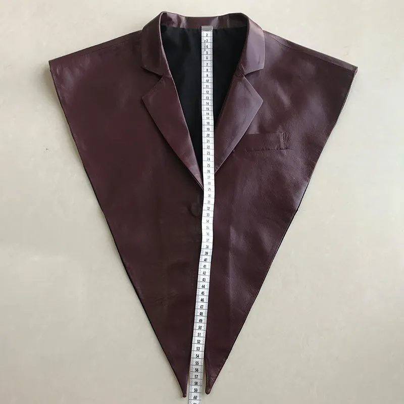 2022 New Spring Autumn Genuine Sheepskin Leather Shawls Women's Real Leather Jacket S3876