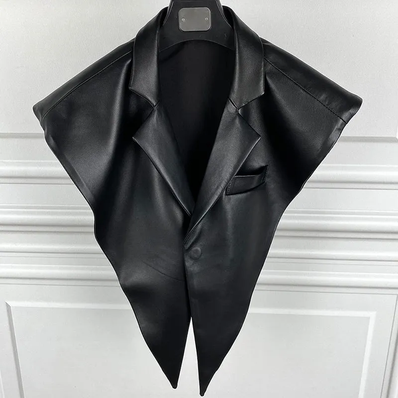 2022 New Spring Autumn Genuine Sheepskin Leather Shawls Women's Real Leather Jacket S3876