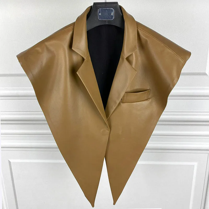 2022 New Spring Autumn Genuine Sheepskin Leather Shawls Women's Real Leather Jacket S3876