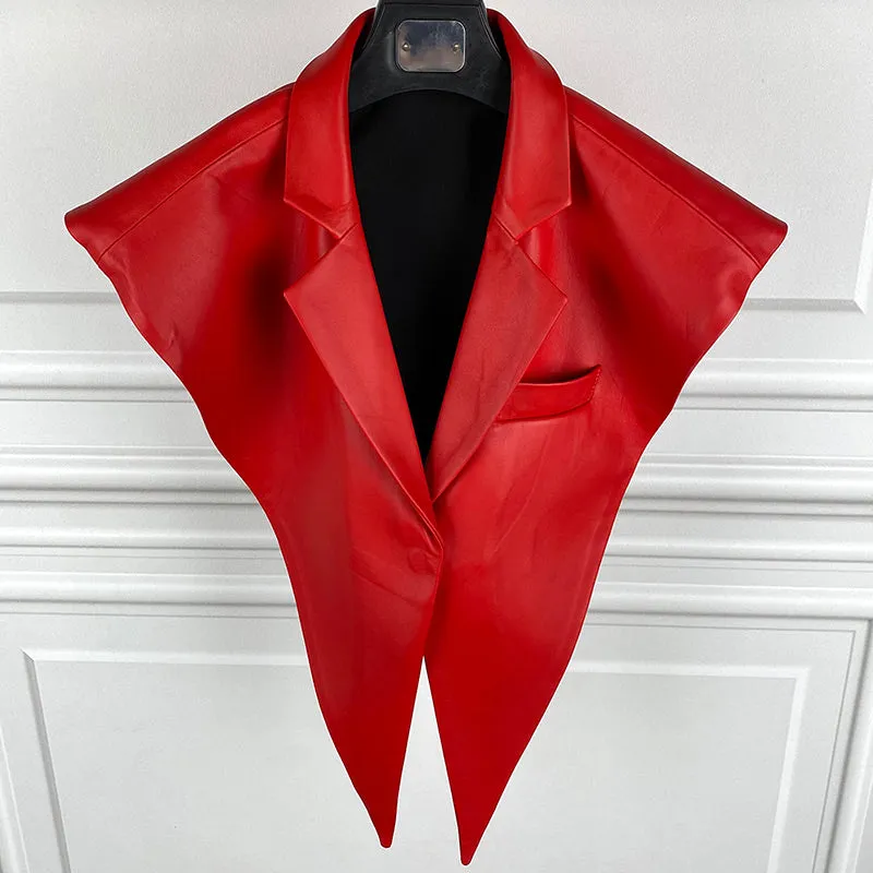 2022 New Spring Autumn Genuine Sheepskin Leather Shawls Women's Real Leather Jacket S3876
