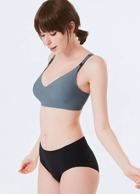 210826B Ultra Silky Seamless Maternity & Nursing Bra - Periwinkle