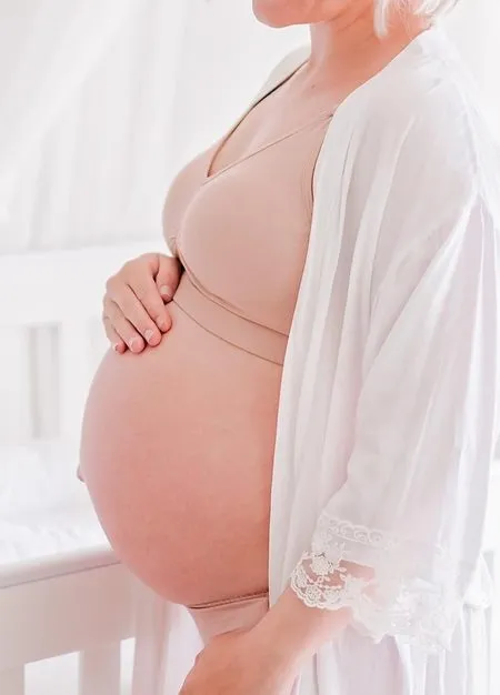 210890D - Ultra Breezy / Antibacterial Seamless Maternity & Nursing Bra (Meryl Skinlife) - Dusty Pink