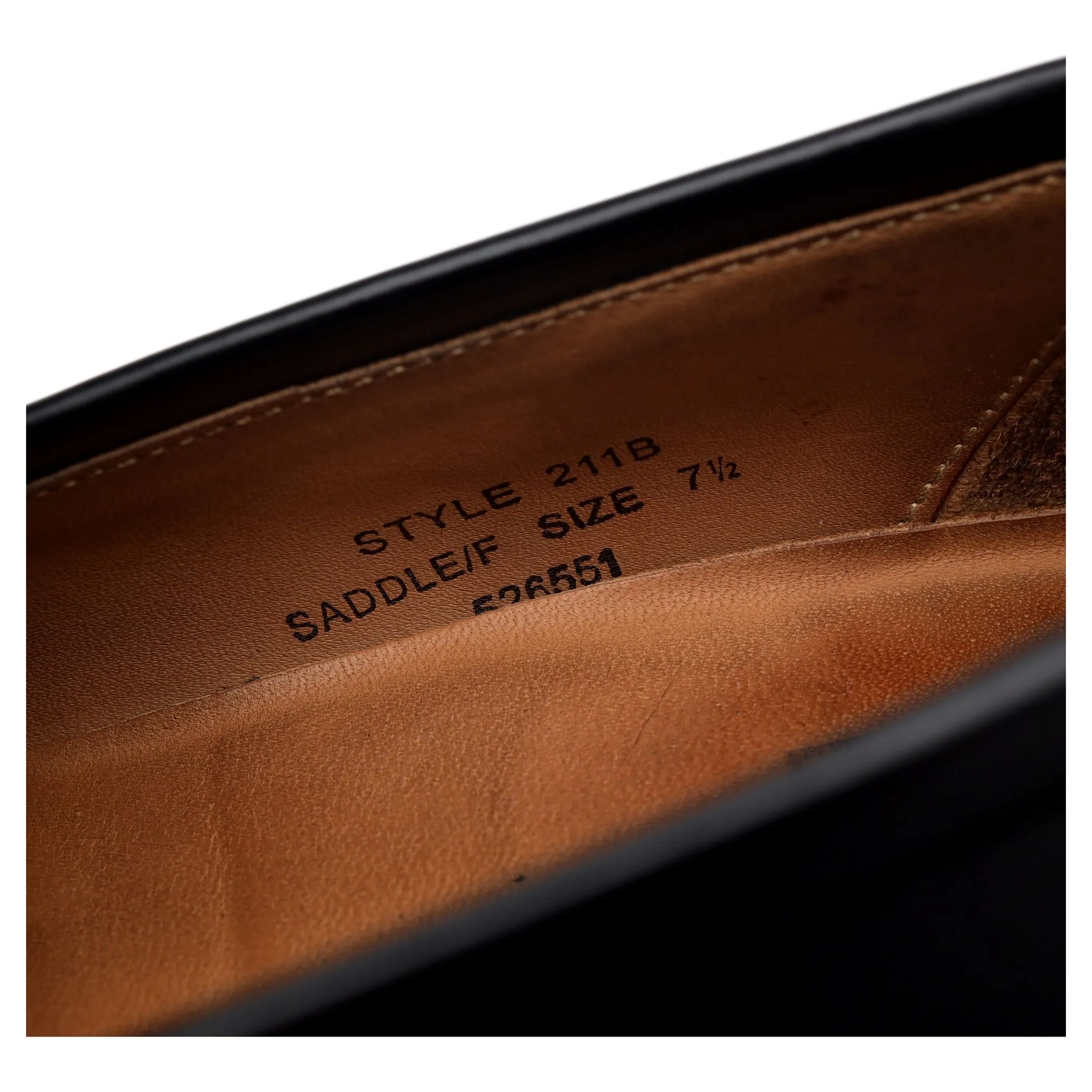 '211B' Black Leather Loafers UK 7.5 F