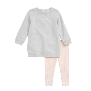 [24m] Tucker   Tate Fleece Sweatshirt Dress & Leggings Set