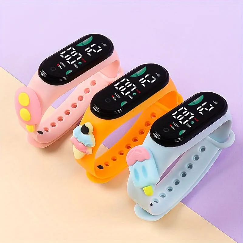 3 pcs. Cute Cartoon Electronic Bracelet Watch Set for Girls