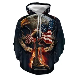 3D Graphic Printed Hoodies Eagle