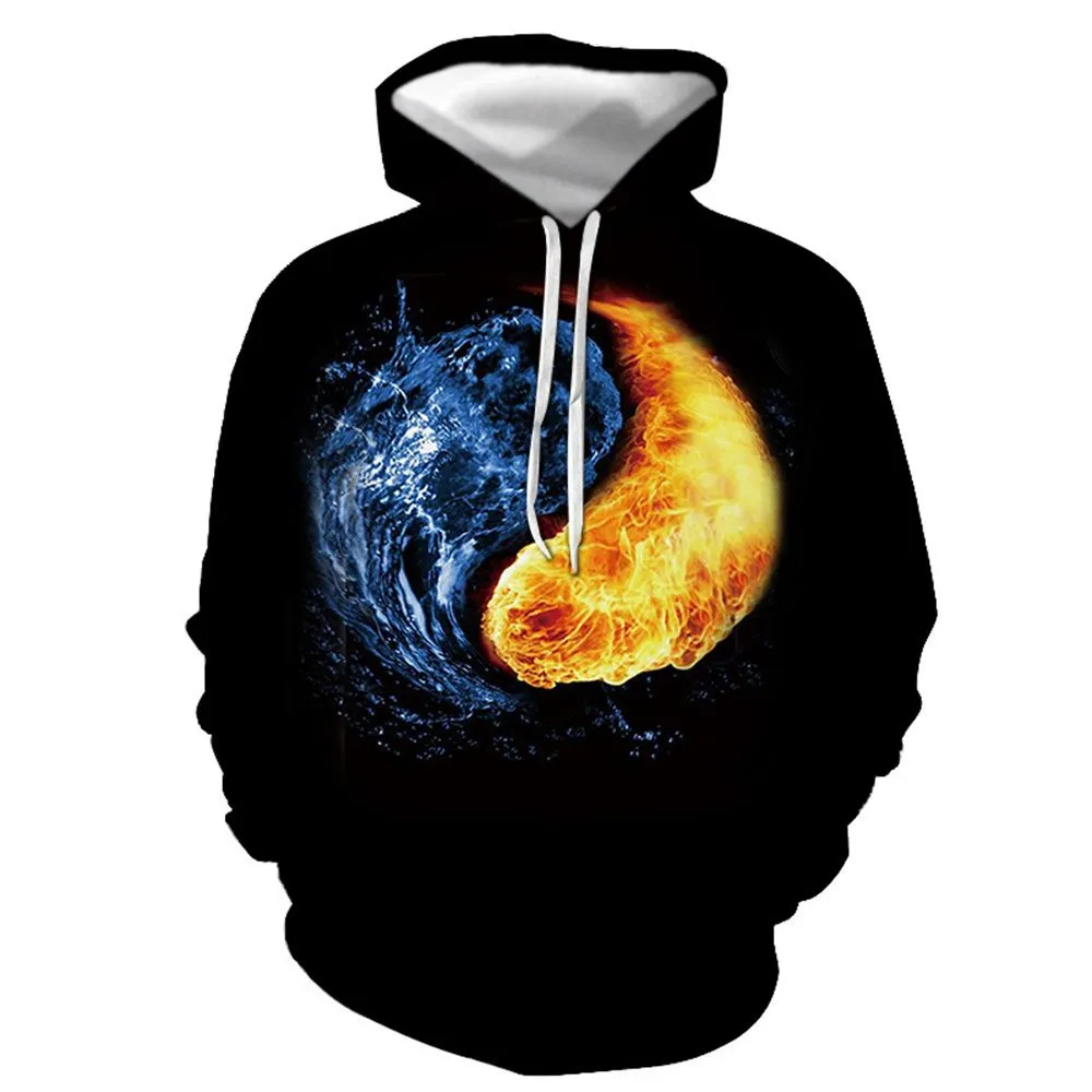 3D Graphic Printed Hoodies Taiji