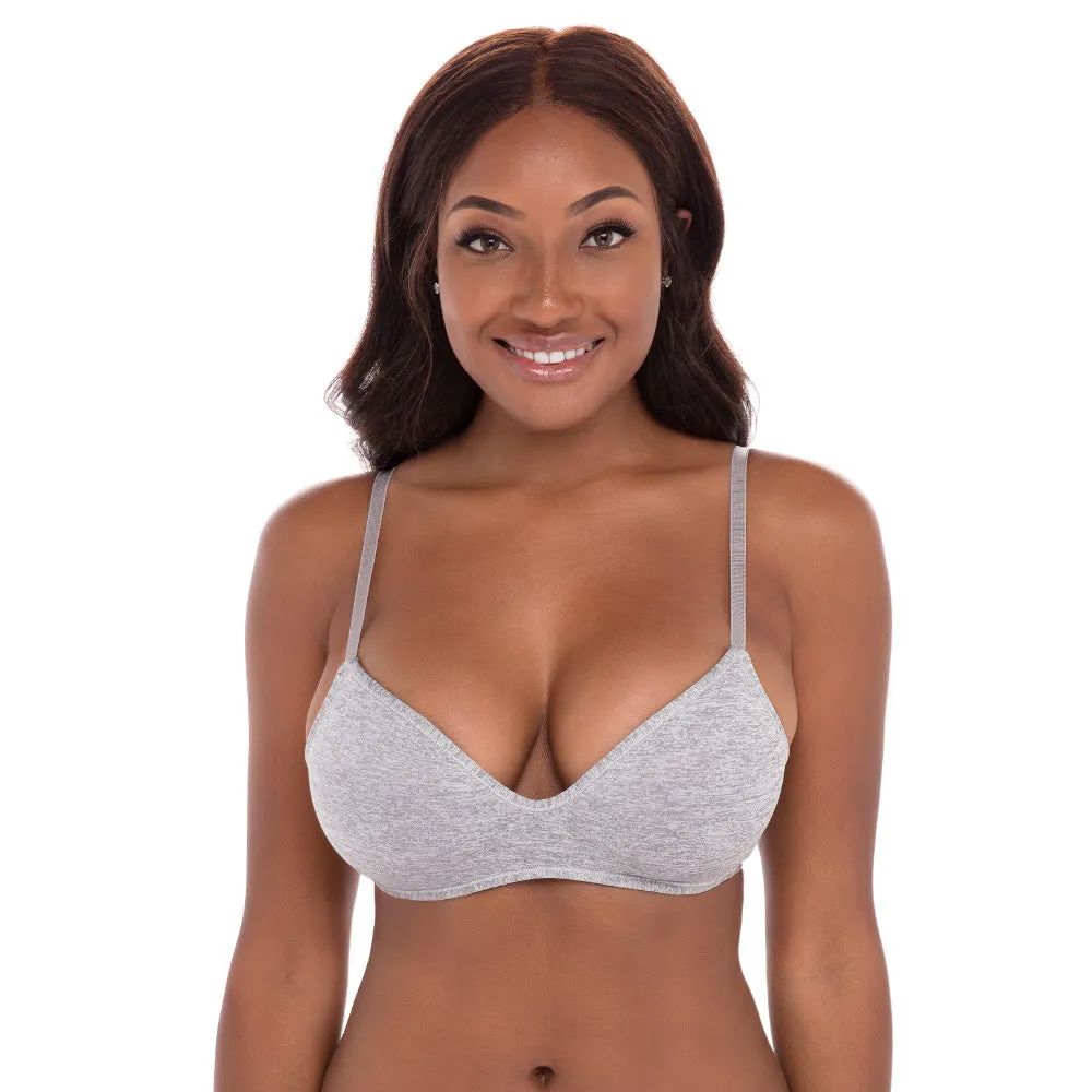 4 Pack Soft Foam Wireless T-Shirt Bra