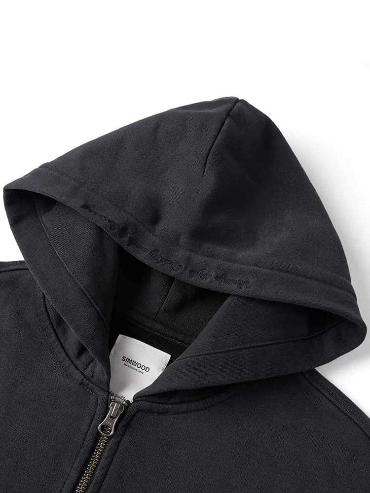 470gsm Washed Vintage Zip Up Hoodies