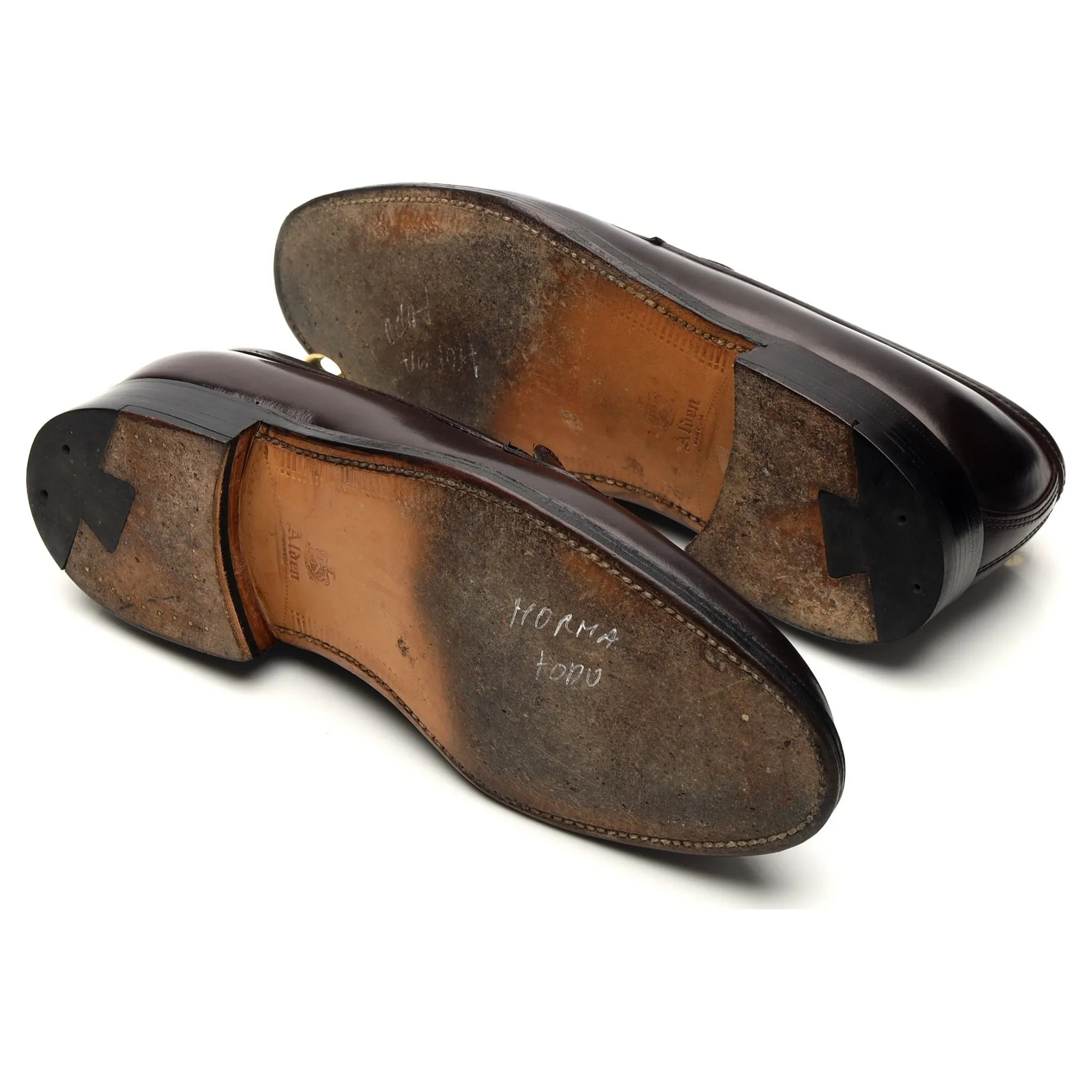 '67169' Burgundy Cordovan Leather Loafers UK 6.5 US 7.5 E