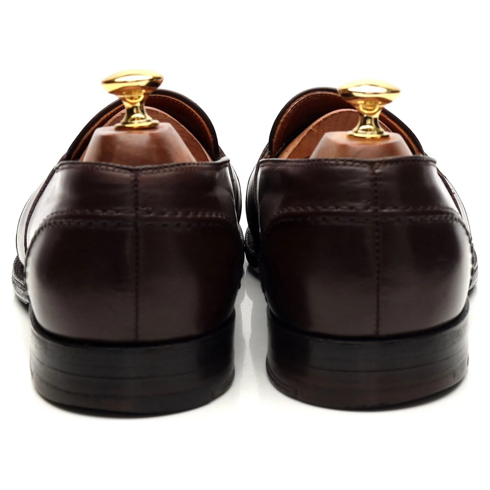 '686' Dark Brown Leather Loafers UK 8.5 US 9.5 D