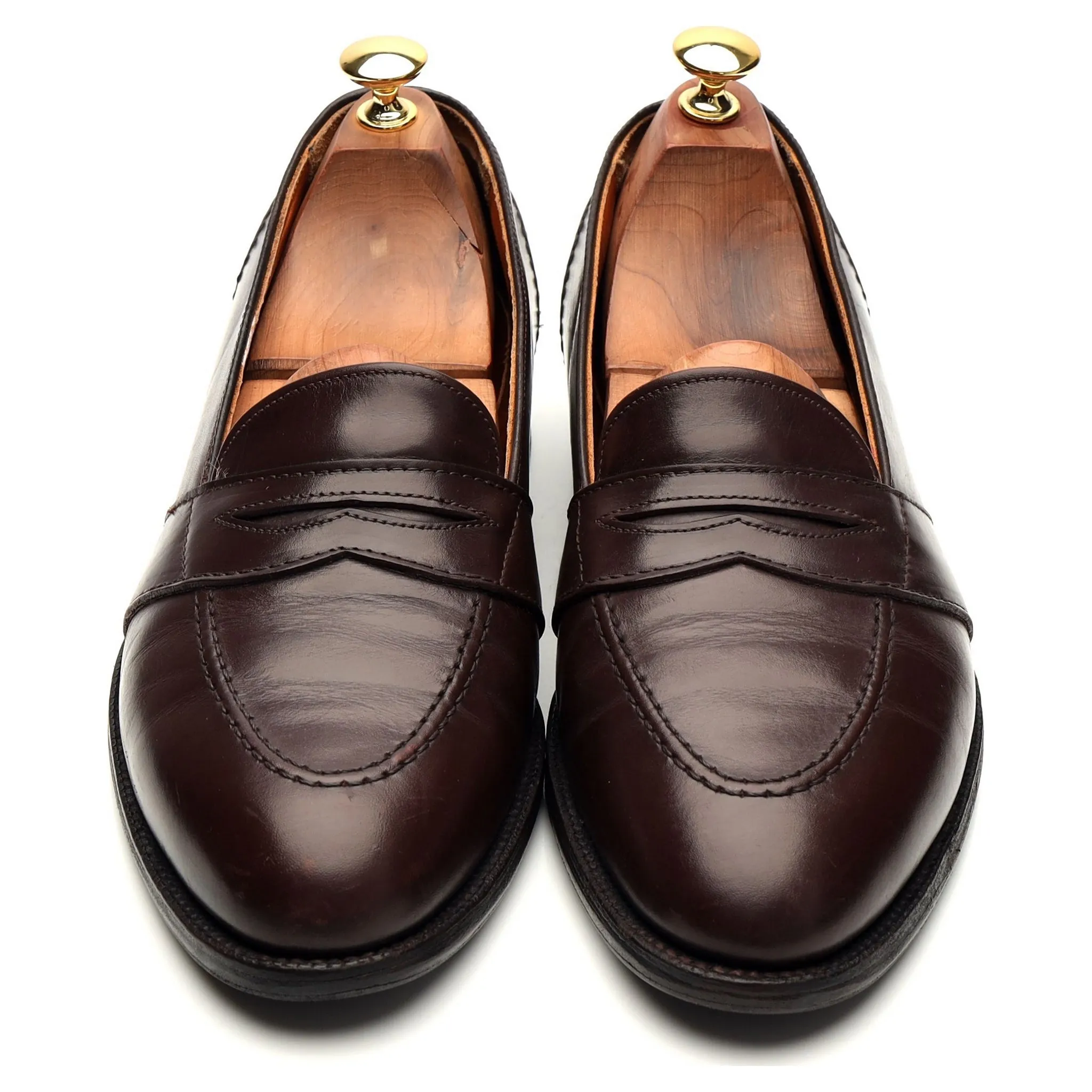 '686' Dark Brown Leather Loafers UK 8.5 US 9.5 D