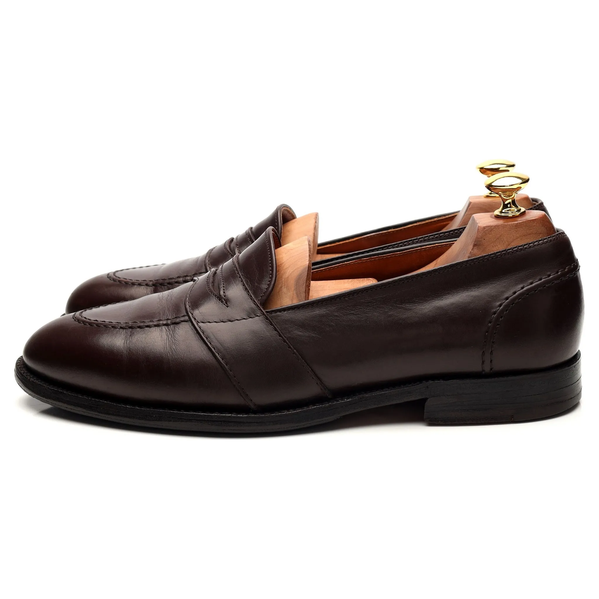 '686' Dark Brown Leather Loafers UK 8.5 US 9.5 D