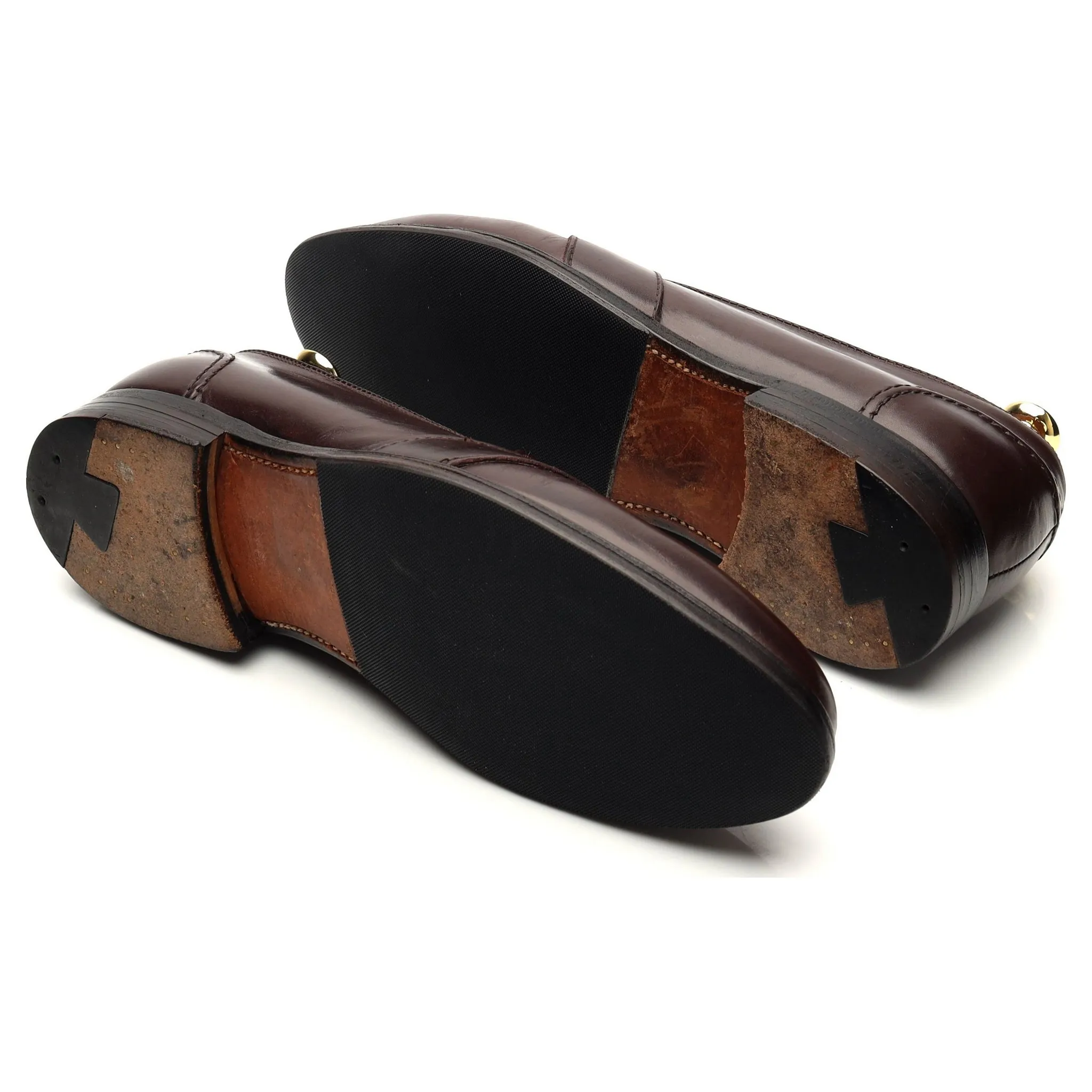 '686' Dark Brown Leather Loafers UK 8.5 US 9.5 D