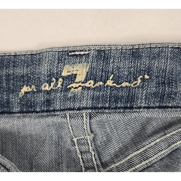 7 For All Mankind Bootcut Jeans Embellished Pocket  Womens Sz 28 measure 31x28