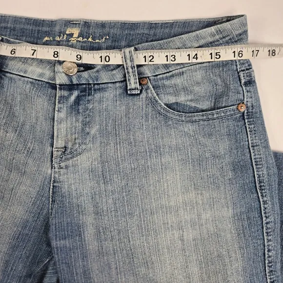 7 For All Mankind Bootcut Jeans Embellished Pocket  Womens Sz 28 measure 31x28
