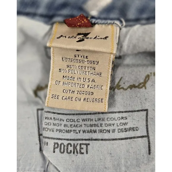 7 For All Mankind Bootcut Jeans Embellished Pocket  Womens Sz 28 measure 31x28