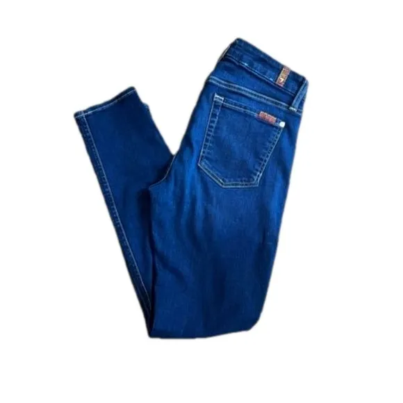 7 For All Mankind Women’s Distressed b(air) the ankle skinny jeans size 27