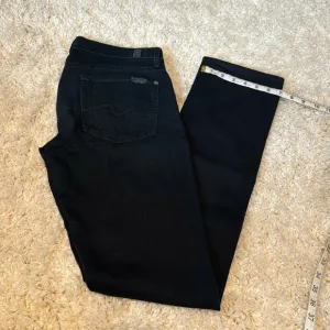 7 For All Mankind Womens Mid Rise Bootcut Pockets Denim Jeans Black Size 28