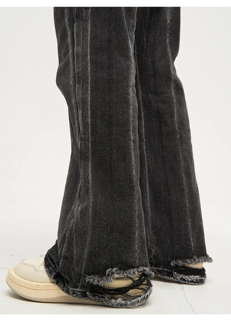 90's Destroyed Hem Distressed Jeans