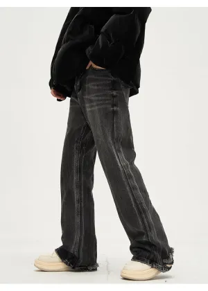 90's Destroyed Hem Distressed Jeans