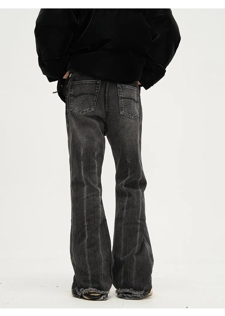 90's Destroyed Hem Distressed Jeans