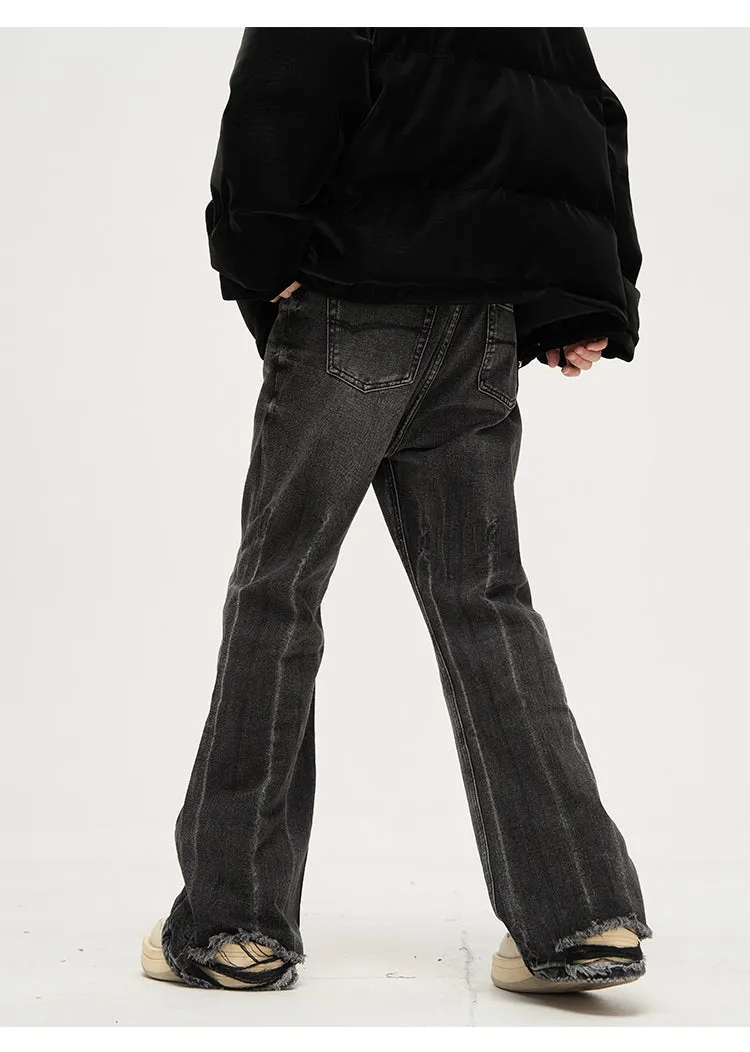 90's Destroyed Hem Distressed Jeans