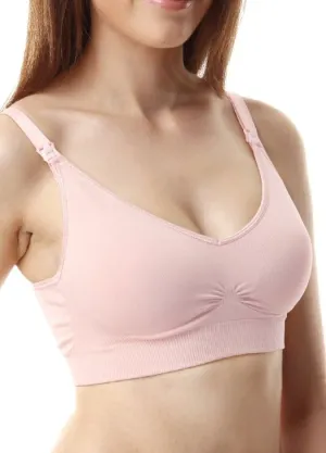 9881DD (Pink) Seamless Padded Nursing Bra