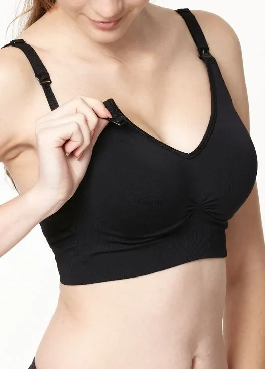 9881X (Black) Seamless Padded Nursing Bra