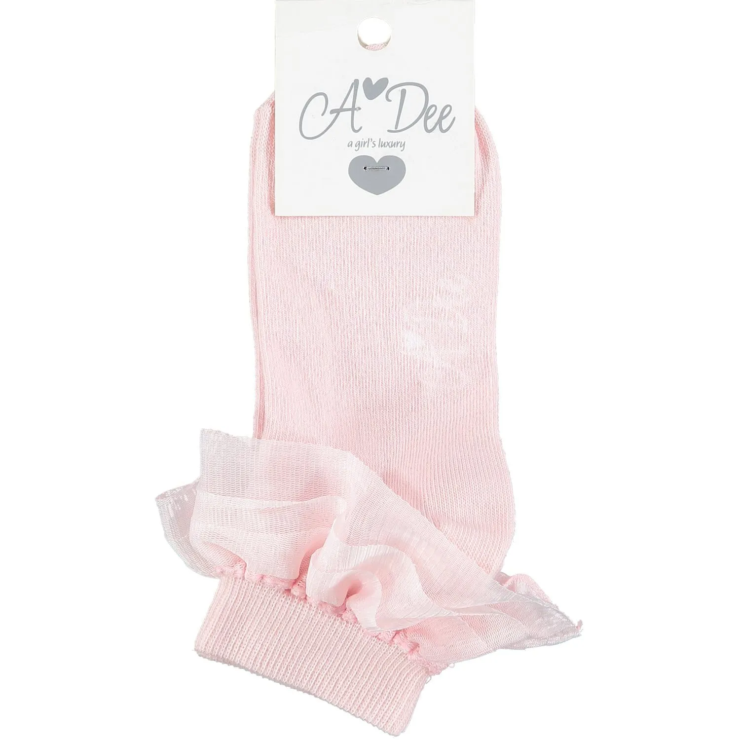 A DEE - Frill Ankle Sock - Pink