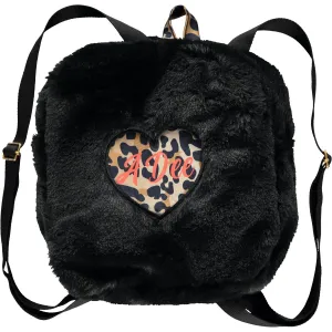 A DEE - Wild About Big Cats Faux Fur Bag - Black