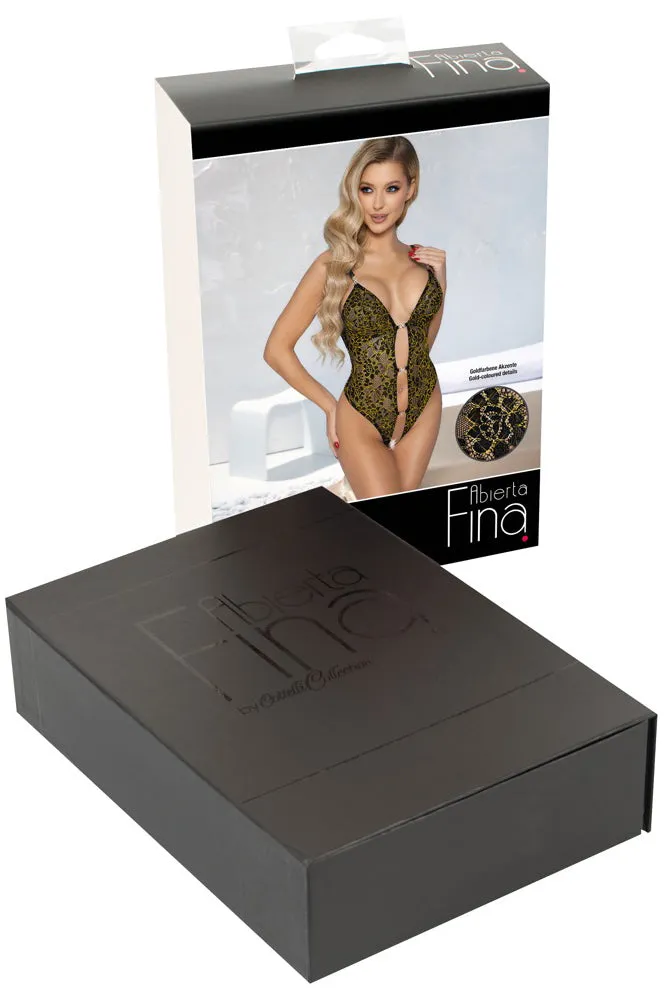 Abierta Fina Black Lace Body