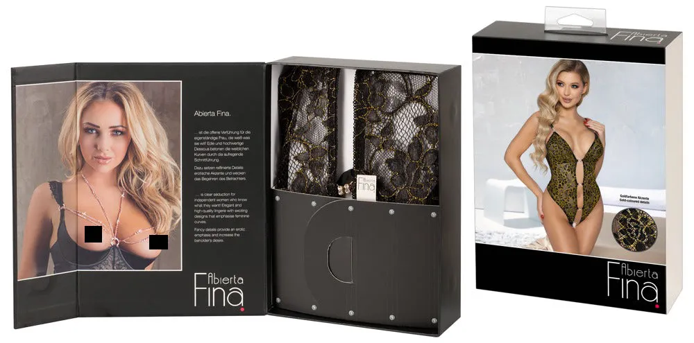 Abierta Fina Black Lace Body