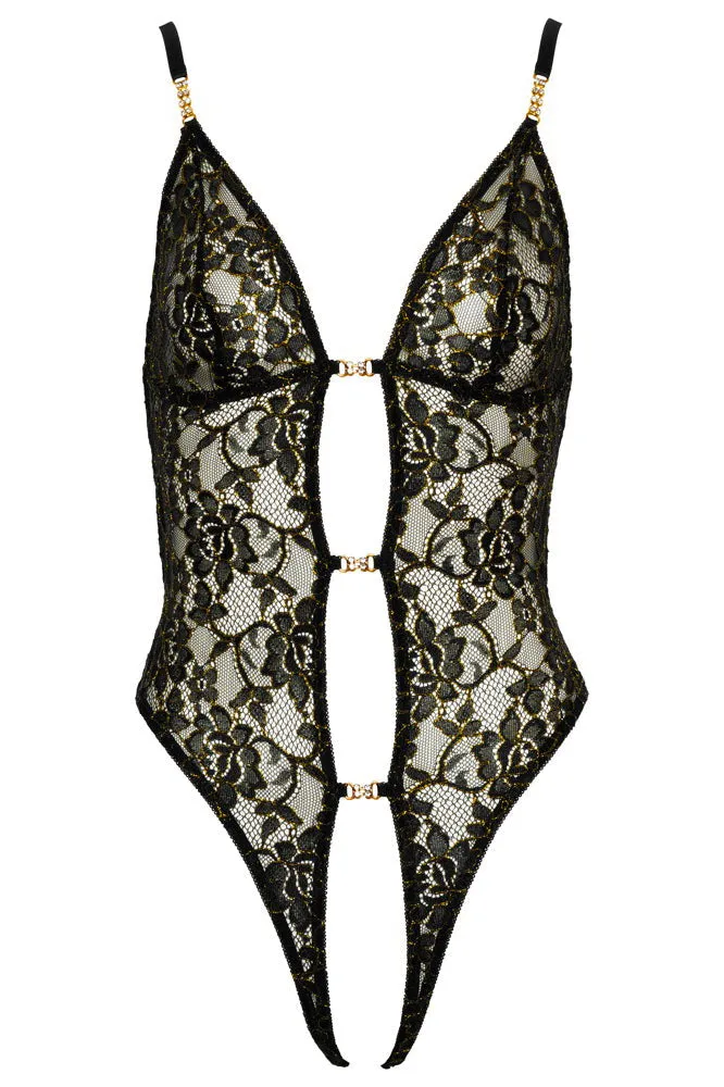 Abierta Fina Black Lace Body