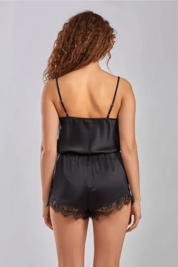 Abigail Romper- Black