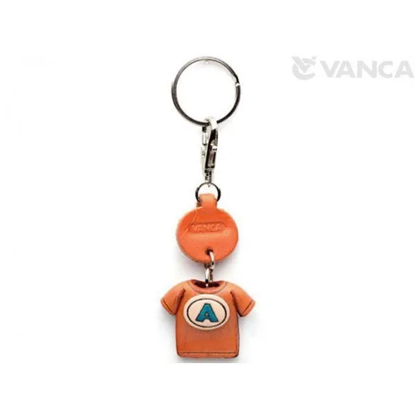 A(Blue) Japanese Leather Keychains T-shirt