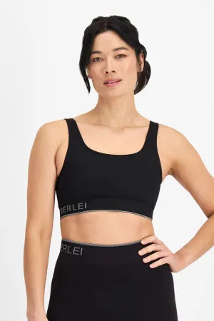 Active Seamless Scoop Crop Top - Black