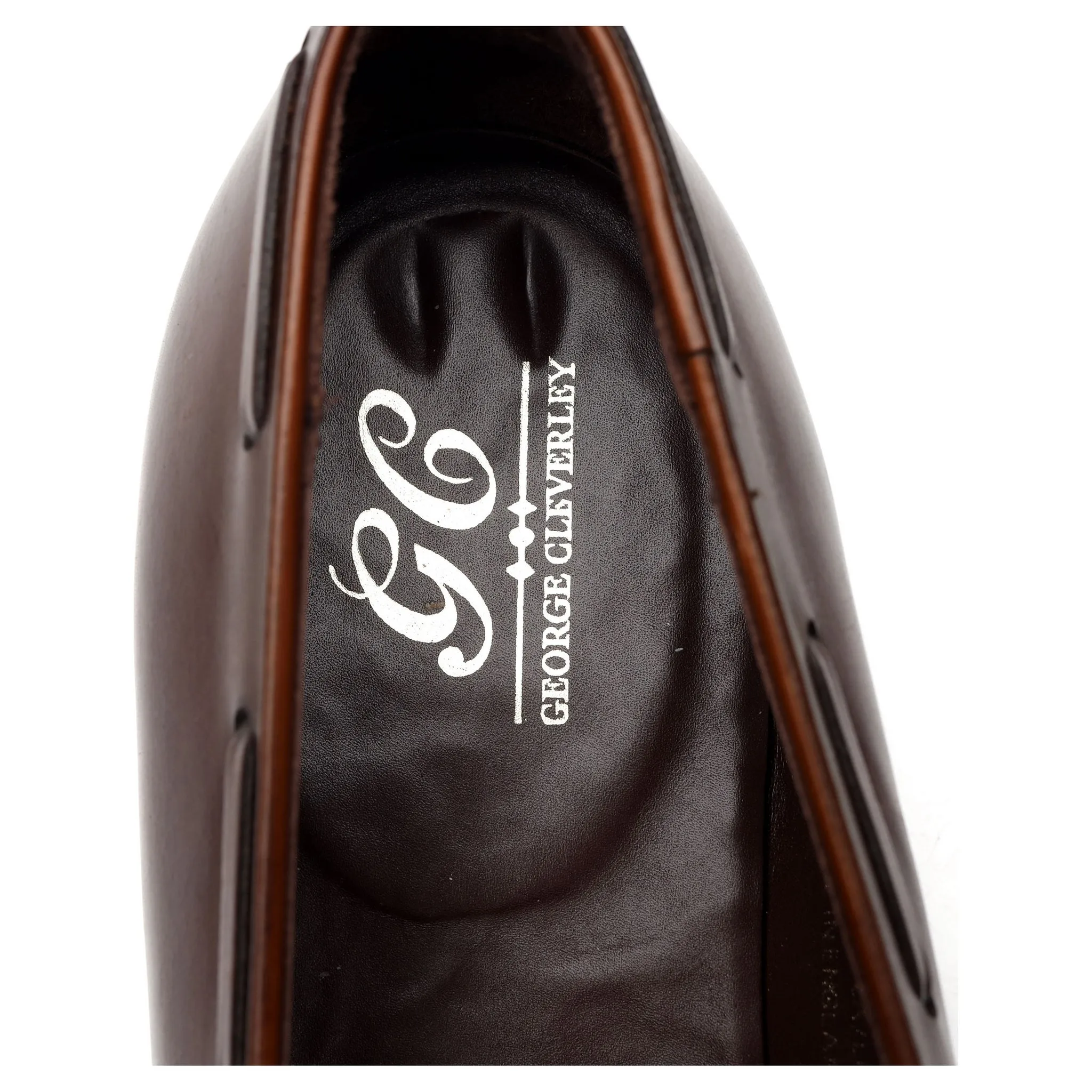 'Adrian' Dark Brown Tassel Leather Loafers UK 7.5 E