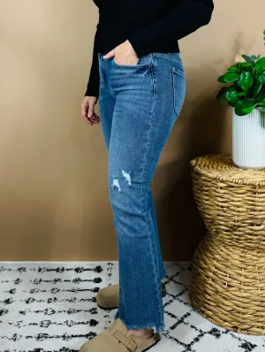 Adrienne Mid Rise Bootcut Ankle Jeans
