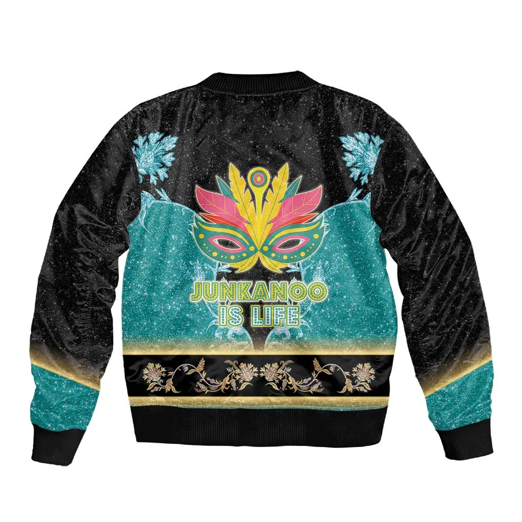 Afro Bahamians Junkanoo Sleeve Zip Bomber Jacket Junkanoo Is Life LT05