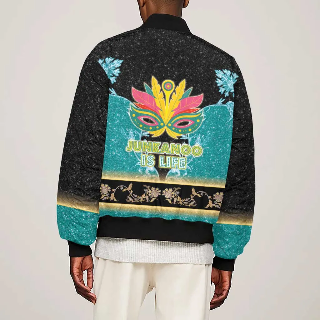 Afro Bahamians Junkanoo Sleeve Zip Bomber Jacket Junkanoo Is Life LT05