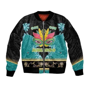 Afro Bahamians Junkanoo Sleeve Zip Bomber Jacket Junkanoo Is Life LT05
