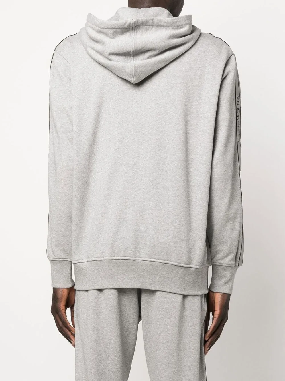 Alexander McQueen logo-tape zip-up hoodie