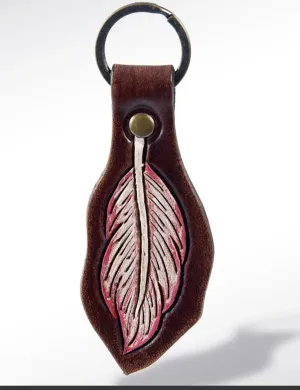 American Darling Red Leather Keychain