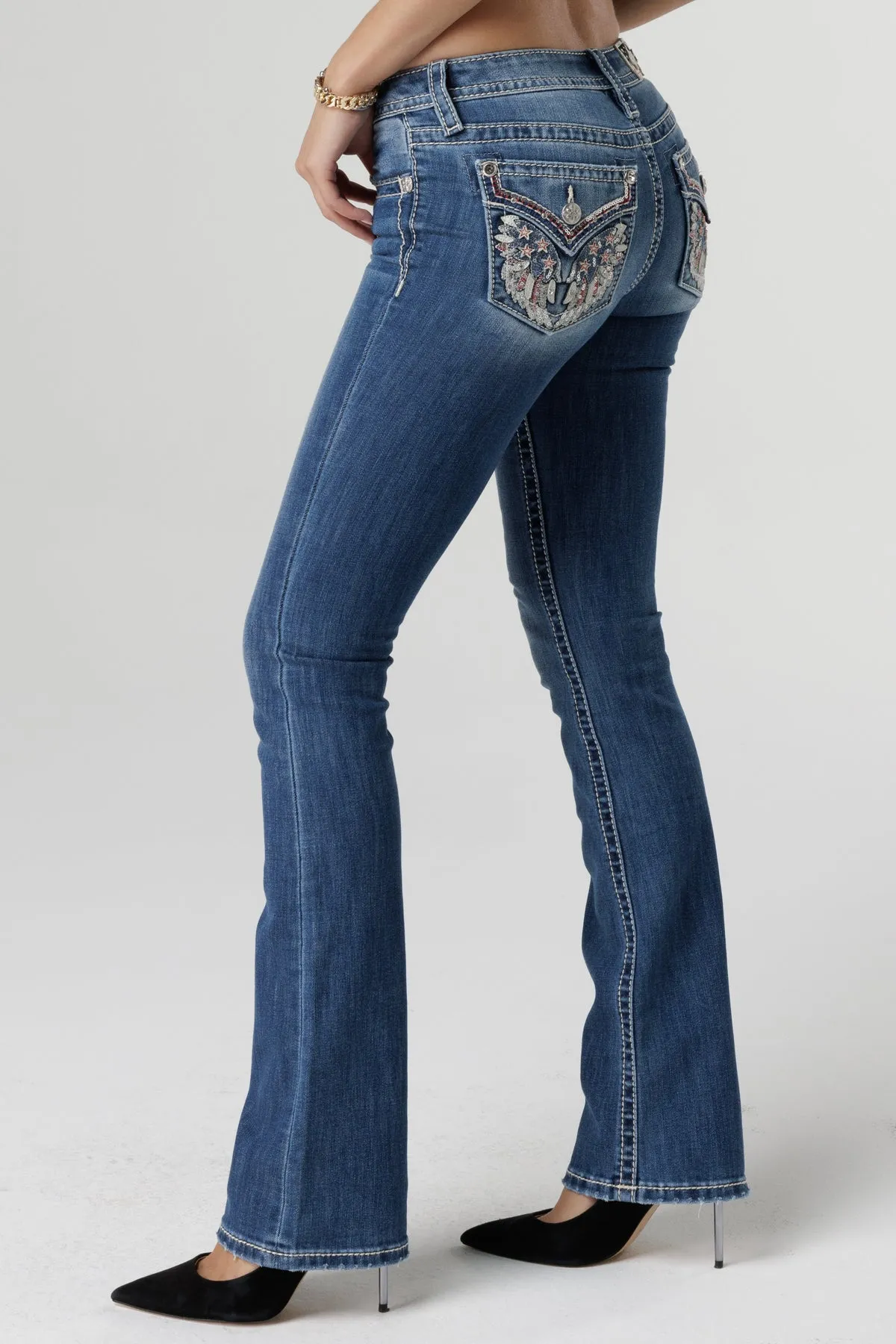 Americana Feathers Bootcut Jeans